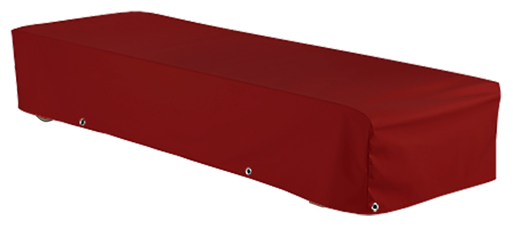 Abdeckplane Gartenliege LKW Plane - ca. 70x210x35 cm - Rot