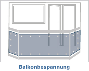 Balkonblenden / Balkonbespannungen von Abdeckhauben-Shop.de