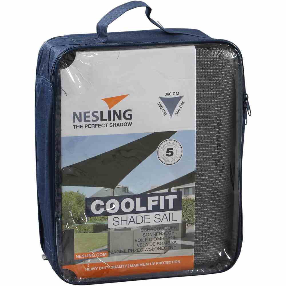 Coolfit Sonnensegel dreieckig 3,6x3,6x3,6m (grau)