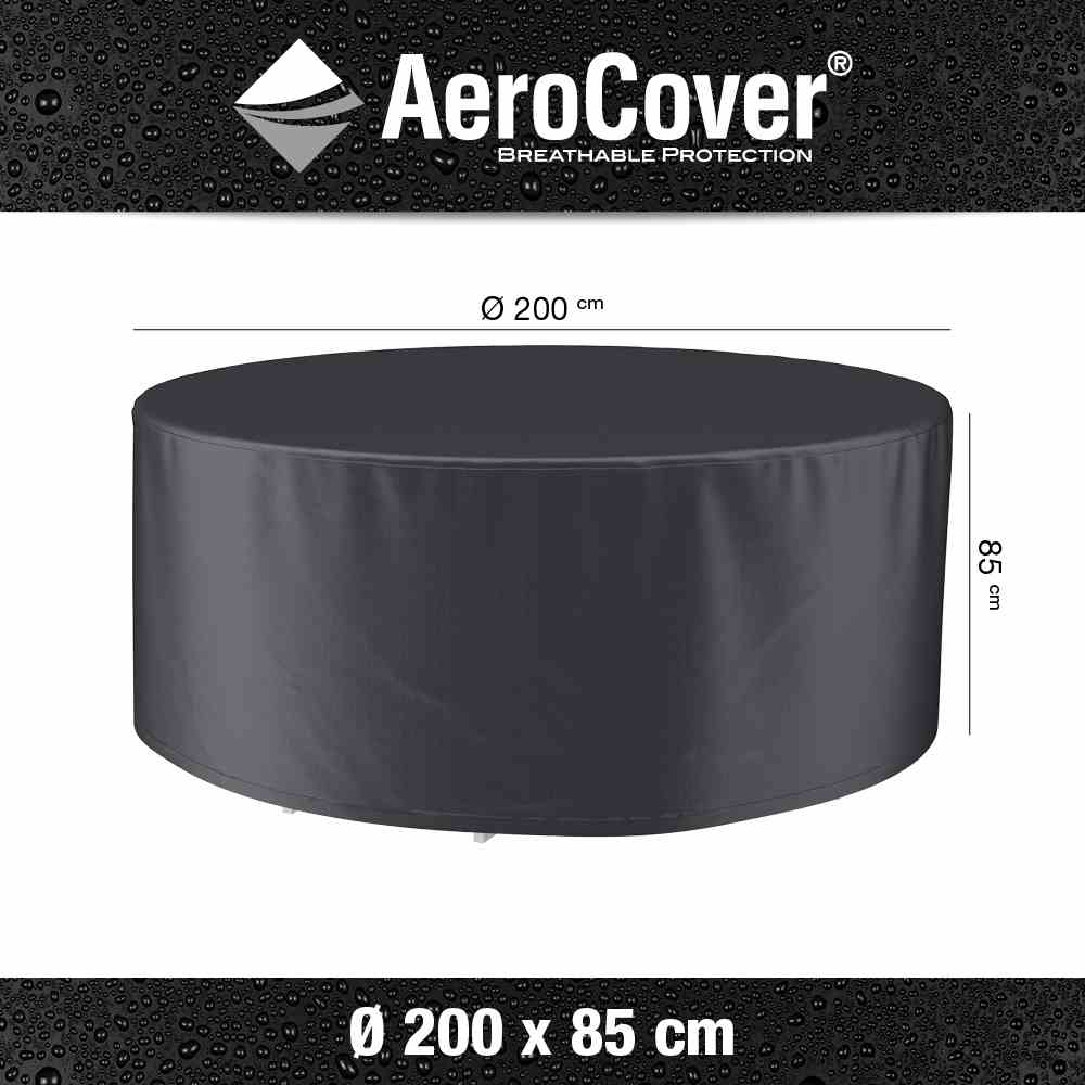 Abdeckhaube Sitzgruppe rund AeroCover - ∅ ca. 200 cm, Höhe 85 cm