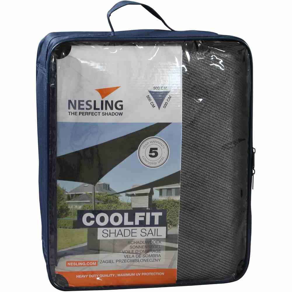 Coolfit Sonnensegel dreieckig 5x5x5m (grau)