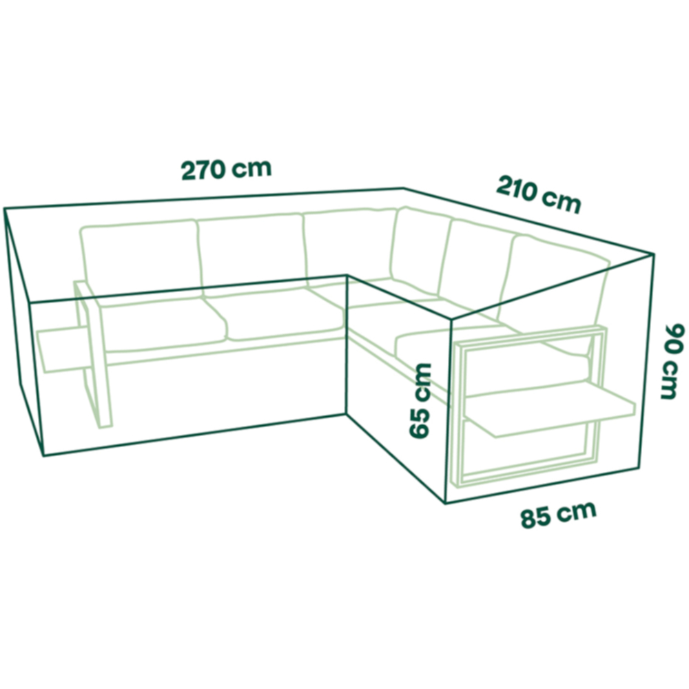 Schutzhülle L-Lounge 210x270x85/65/90 PLUS