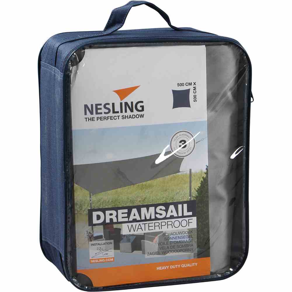 Dreamsail Sonnensegel (wasserdicht) quadratisch 5x5m (grau)