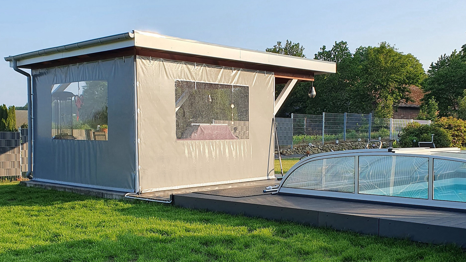 Carport / Terrassenplanen aus LKW-Plane