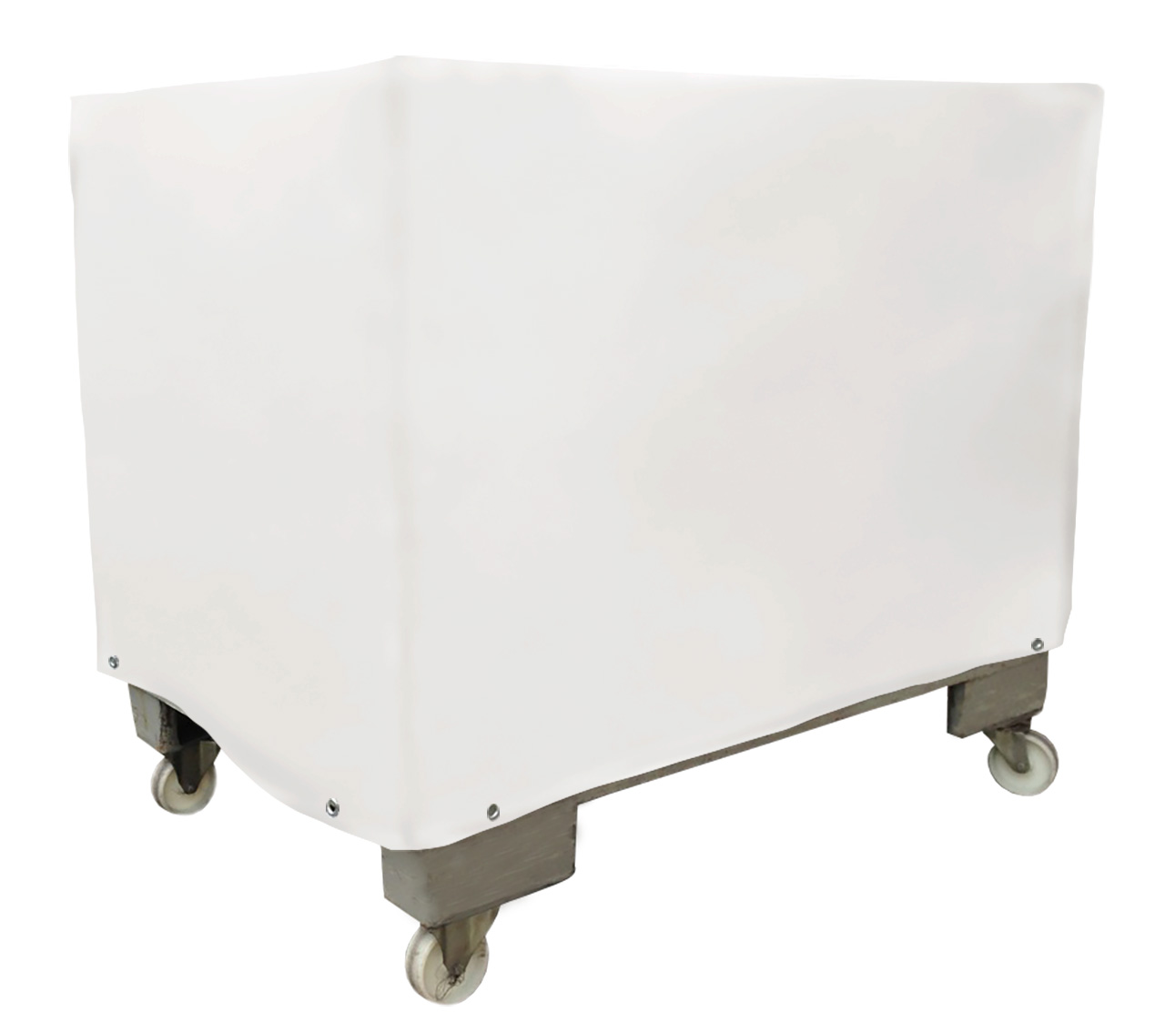 Schutzhülle Gitterwagen LKW Plane - ca. 125x85x125 cm, ohne Reißverschluss - Weiß