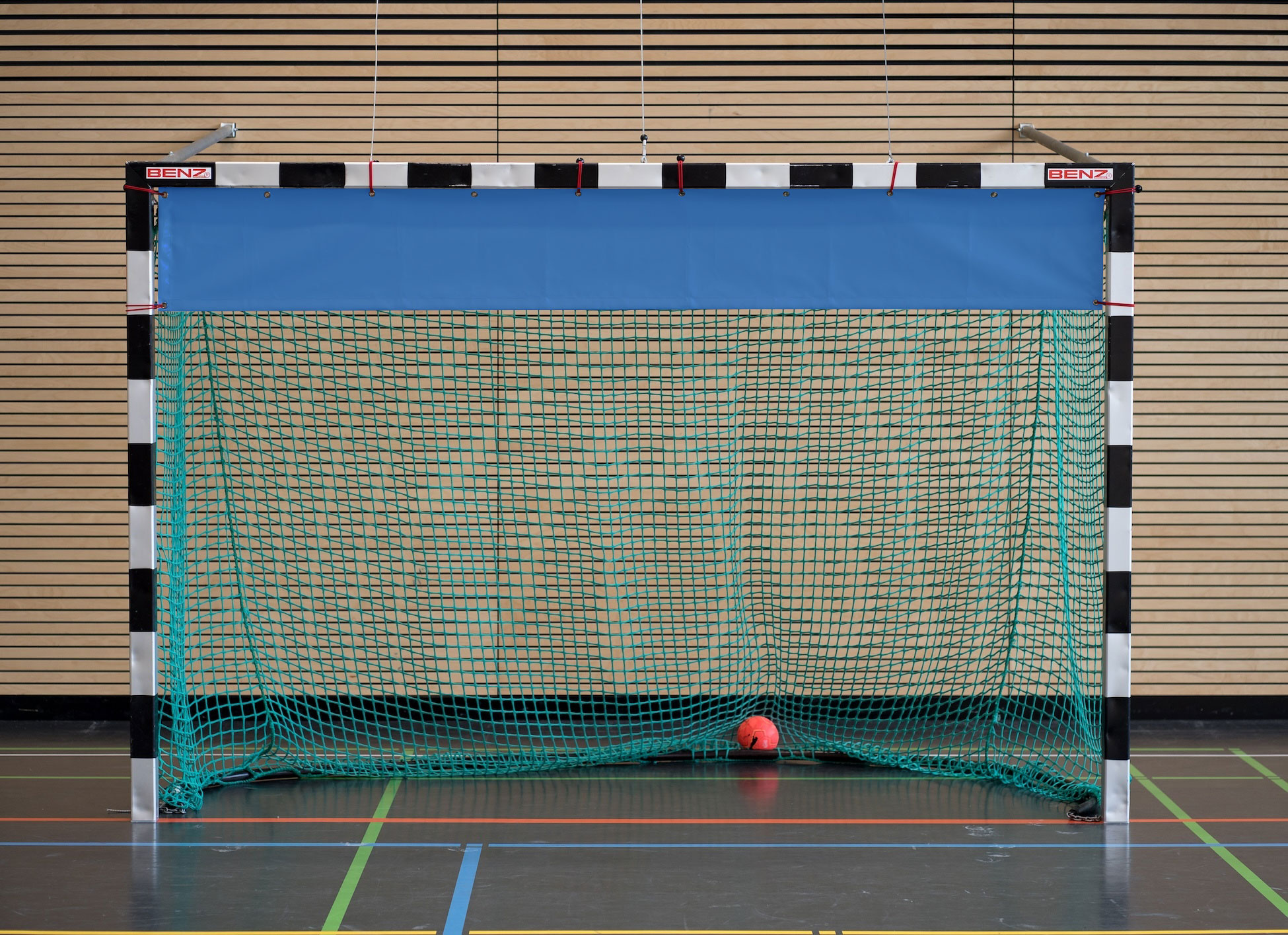 Goal-Downsizer (Torverkleinerer) für Handballtor / ca. 298x39 cm / LKW Plane (650 g/qm) - Himmelblau