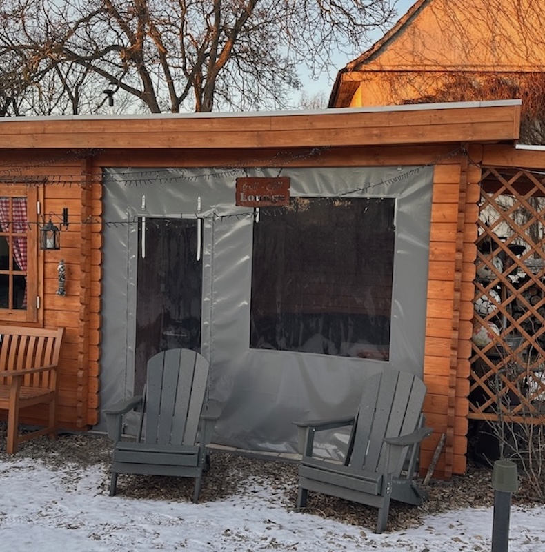 Carport Terrassenplane nach Maß Alugrau LKW Plane
