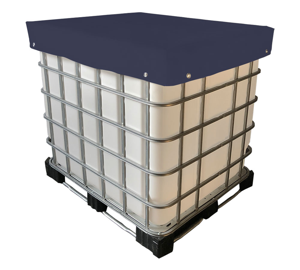 Abdeckhaube IBC Container 1000L LKW Plane - ca. 122x102x15 cm, ohne Reißverschluss - Kobaltblau