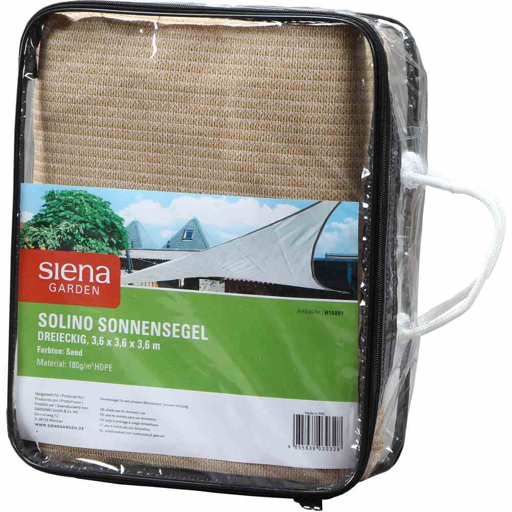 Solino Sonnensegel dreieckig 3,6x3,6x3,6m (sand) Solino Sonnensegel dreieckig 3,6x3,6x3,6m (sand)