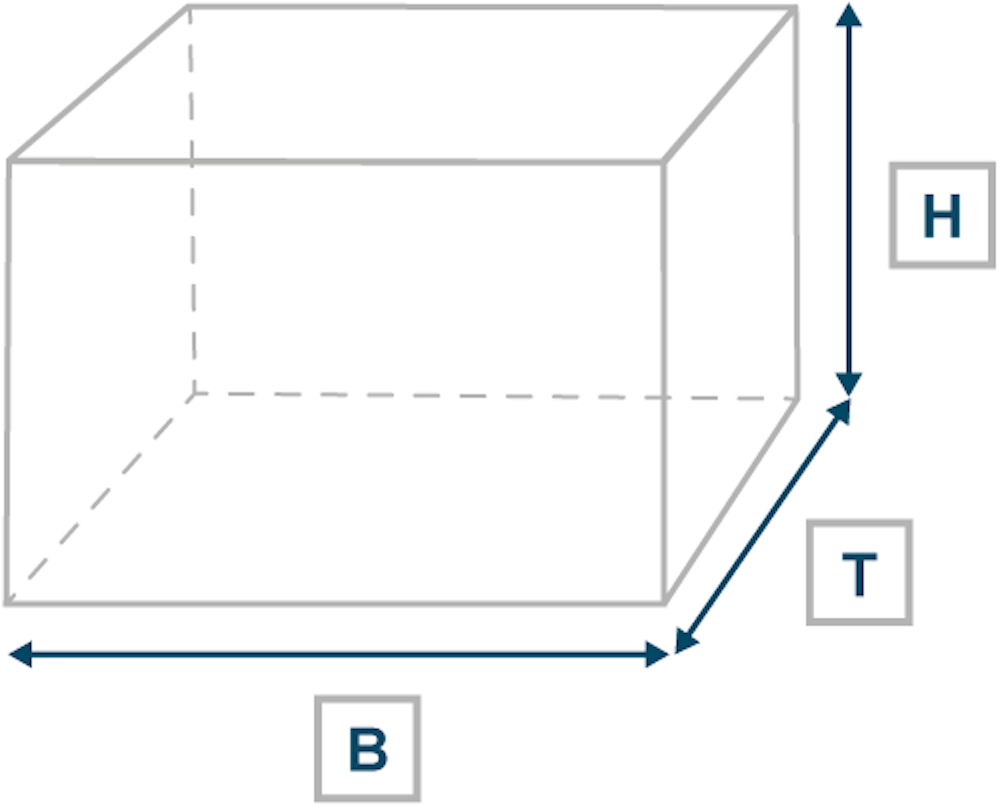 Rechteckige Abdeckhaube nach Maßanfertigung