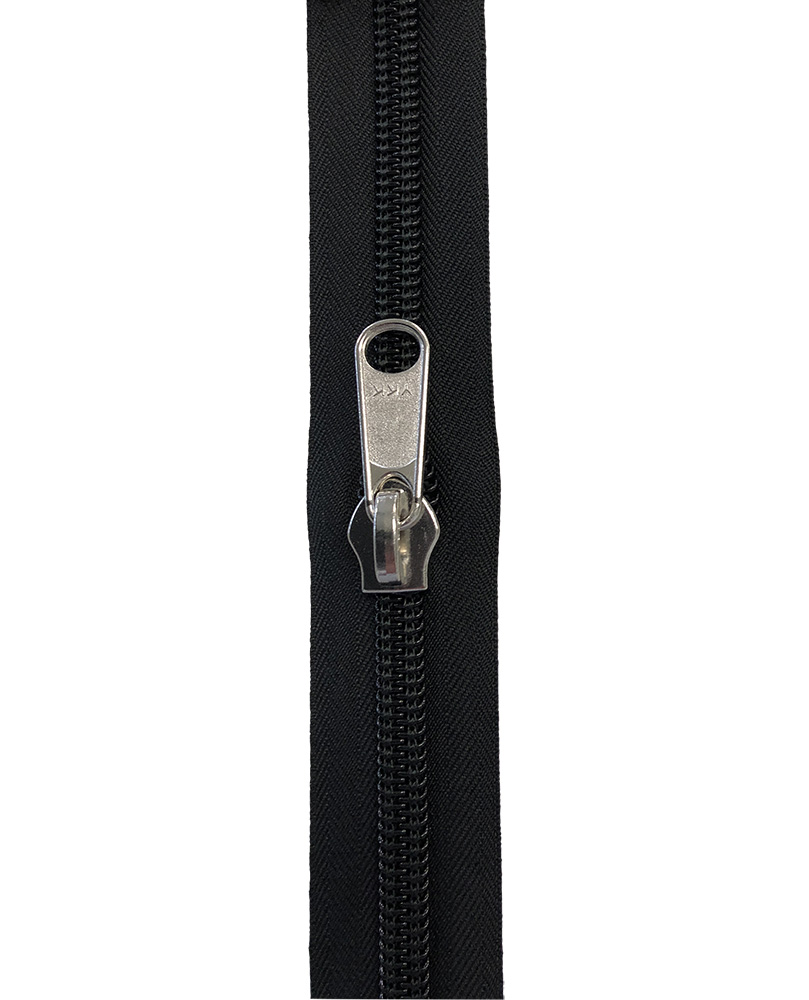 YKK Reißverschluss inkl. Zipper / 10mm / Schwarz