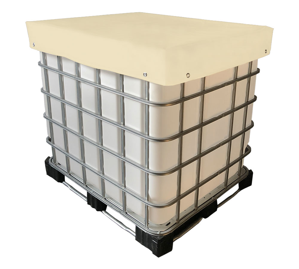 1 X Abdeckhaube Für Gitterbox Aus LKW-Planenmaterial Grau