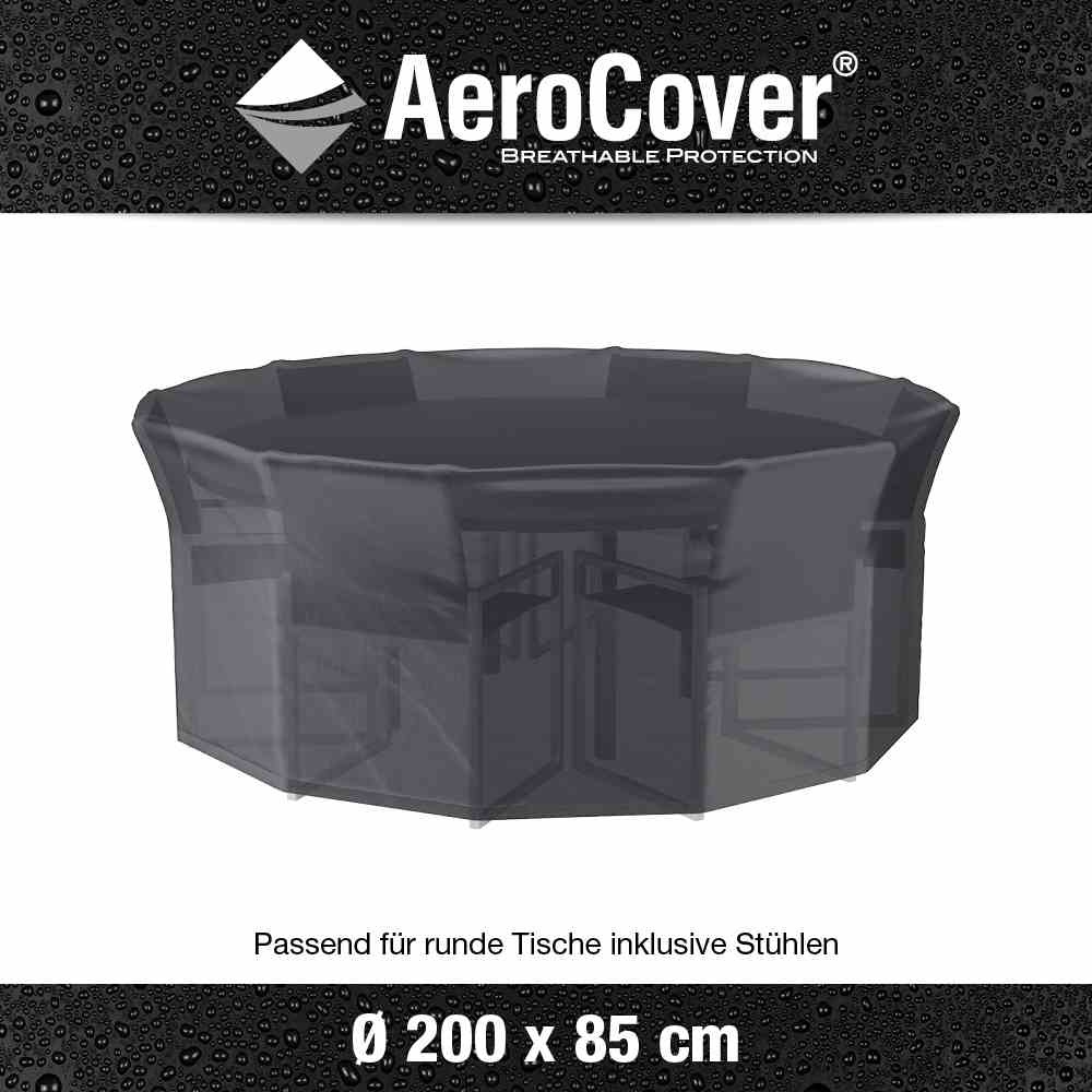 Abdeckhaube Sitzgruppe rund AeroCover - ∅ ca. 200 cm, Höhe 85 cm