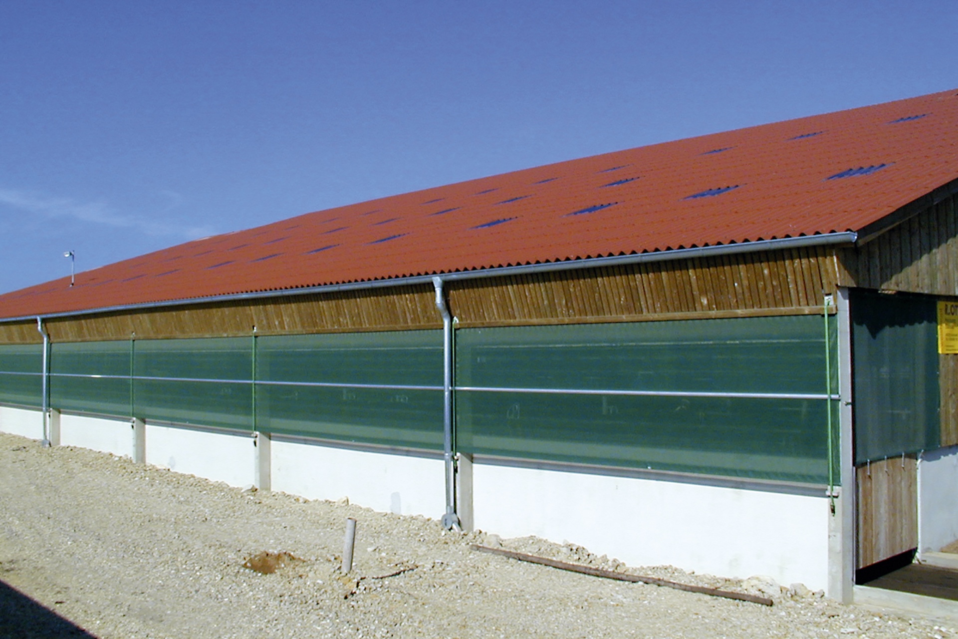 Windschutzgewebe (grob, PVC-beschichtet) / Grün - ca. 3,0x25 m