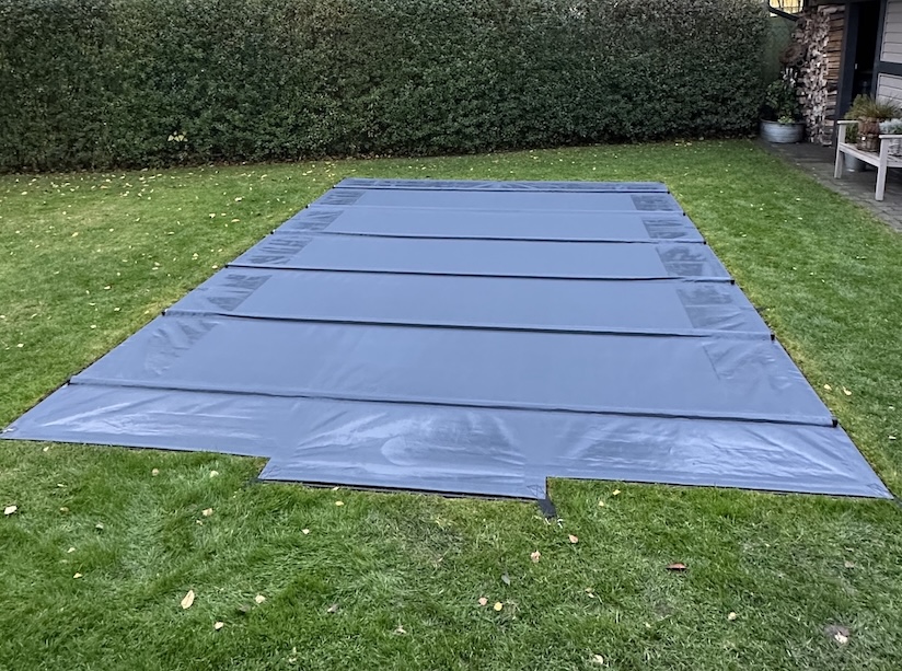 Abdeckplane für Pool aus LKW Plane Anthrazit