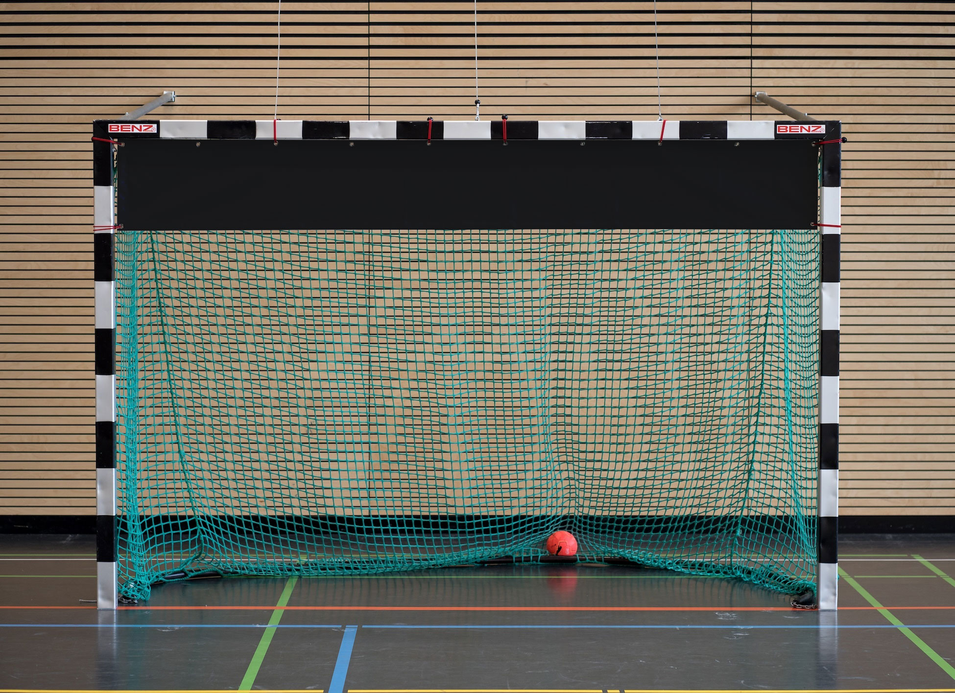 Goal-Downsizer (Torverkleinerer) für Handballtor / ca. 298x39 cm / LKW Plane (650 g/qm) - Schwarz