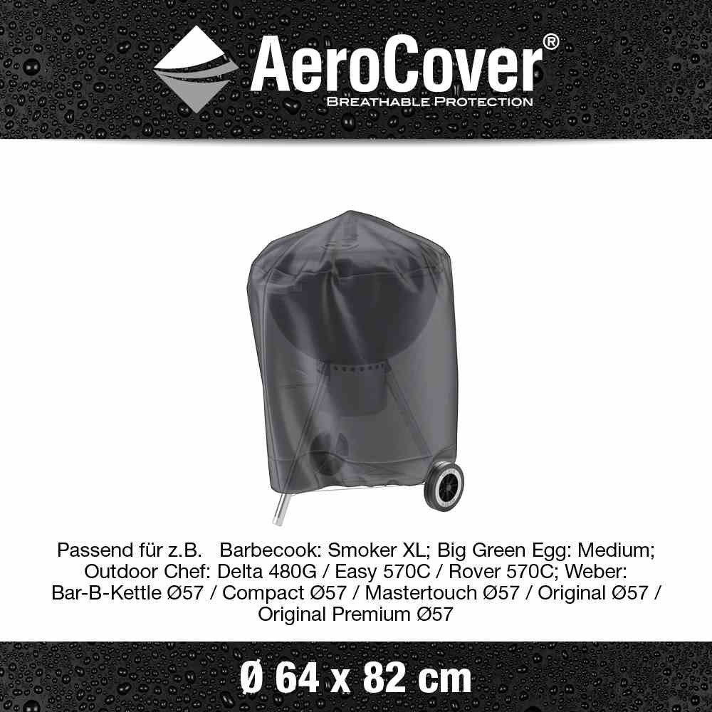 Grill Abdeckhaube AeroCover - ∅ ca. 64 cm, Höhe 82 cm