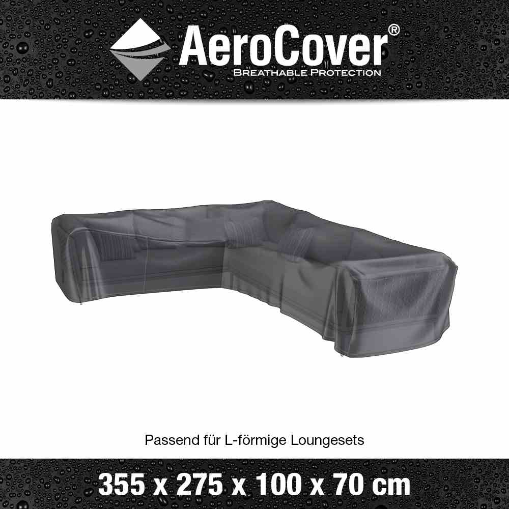 Schutzhülle L-Lounge links 355x275x100/70 AeroCover