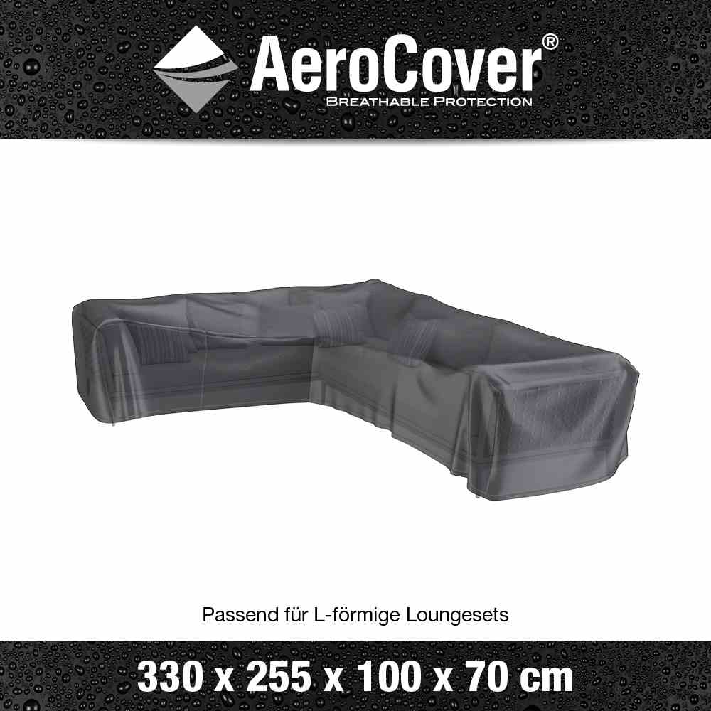 Schutzhülle L-Lounge links 330x255x100/70 AeroCover