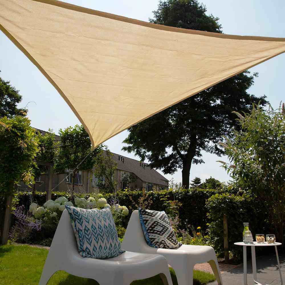 Coolfit Sonnensegel dreieckig 90° 4x4x5,7m (sand)