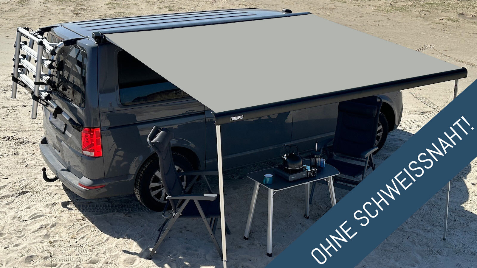 Ersatz Markisentuch / Markisenstoff für VW T5 / T6 California / OHNE Schweissnaht