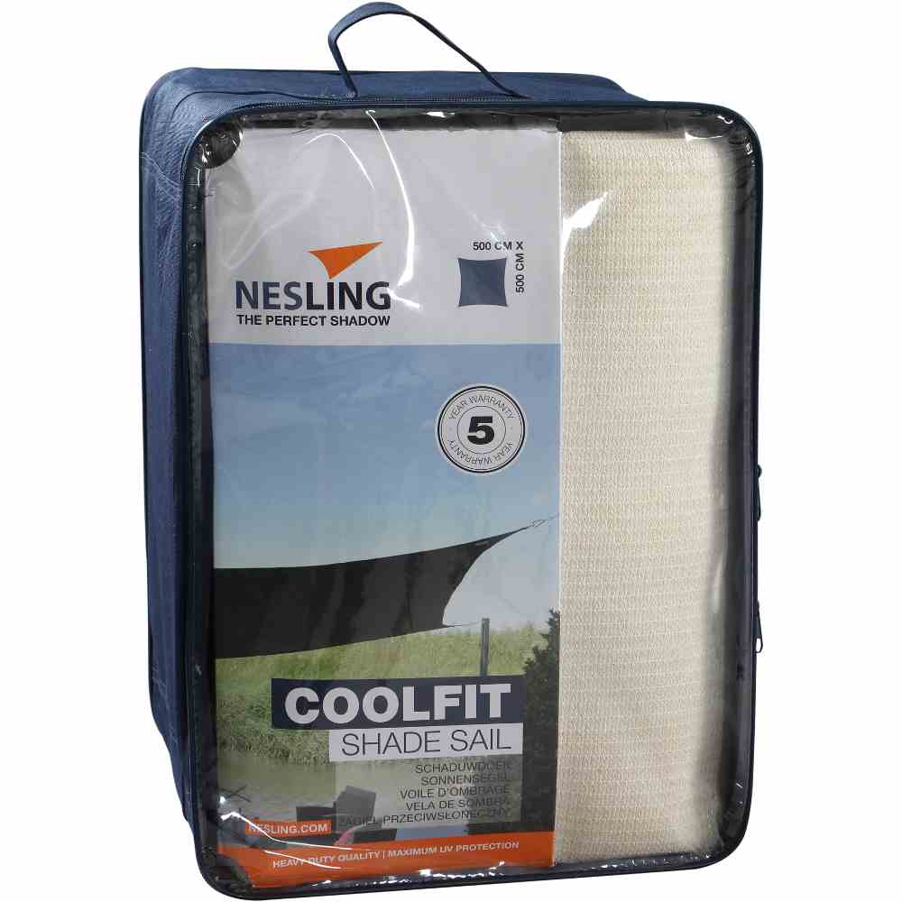 Coolfit Sonnensegel quadratisch 5x5m (altweiß)