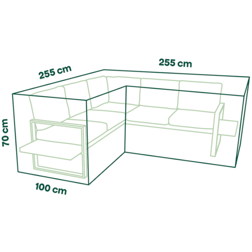 Schutzhülle L-Lounge 255x255x100/70 PLUS