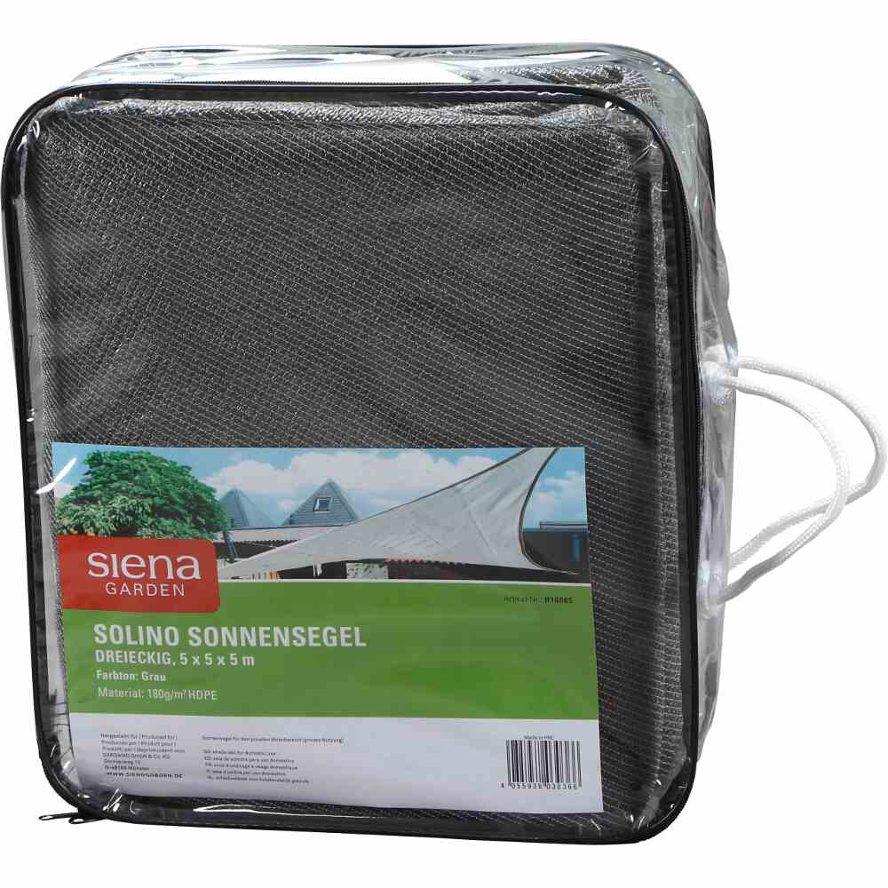Solino Sonnensegel dreieckig 5x5x5m (grau) Solino Sonnensegel dreieckig 5x5x5m (grau)